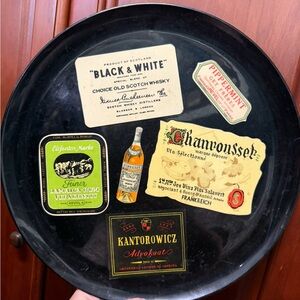 Vintage Liquor Label Serving Tray | Barware | Scotch | Whiskey |  MCM